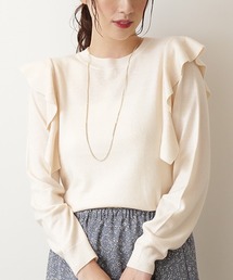 NATURAL BEAUTY BASIC | ラッフルショルダーニット/0171270914(ニット/セーター)