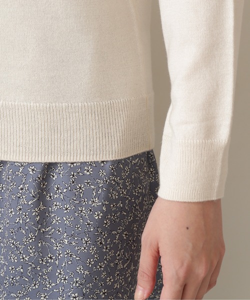 NATURAL BEAUTY BASIC(ナチュラルビューティーベーシック)の「ラッフルショルダーニット/0171270914(ニット/セーター・レディース・オフホワイト/ネイビー/グレー・MEDIUM)」の11枚目の写真