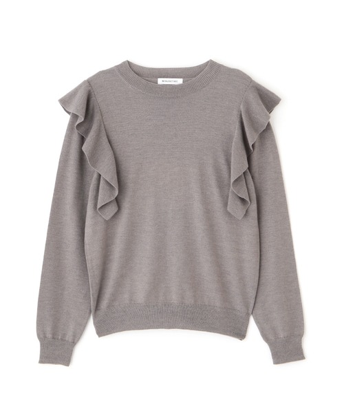 NATURAL BEAUTY BASIC(ナチュラルビューティーベーシック)の「ラッフルショルダーニット/0171270914(ニット/セーター・レディース・オフホワイト/ネイビー/グレー・MEDIUM)」の17枚目の写真