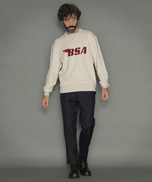 MACKINTOSH LONDON（マッキントッシュ ロンドン）の「【BSA】フロッキーロゴプリントスウェット（スウェット・メンズ・オフホワイト・M/L）」の3枚目の写真