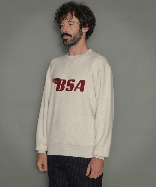 MACKINTOSH LONDON（マッキントッシュ ロンドン）の「【BSA】フロッキーロゴプリントスウェット（スウェット・メンズ・オフホワイト・M/L）」の6枚目の写真