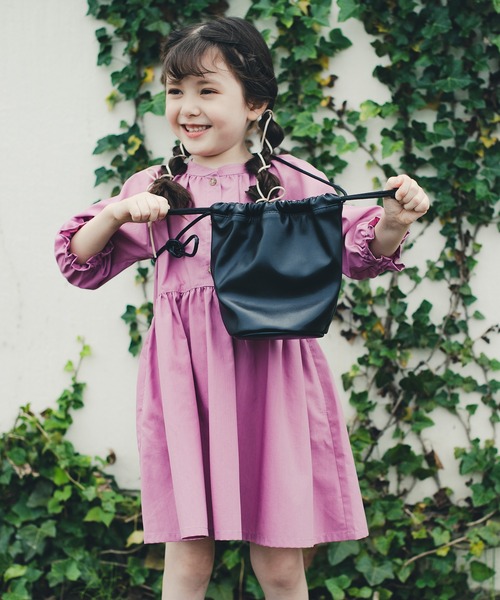 BRANSHES（ブランシェス）の「合皮ポシェット（ショルダーバッグ・キッズ・ブラック/アイボリー・F）」の5枚目の写真