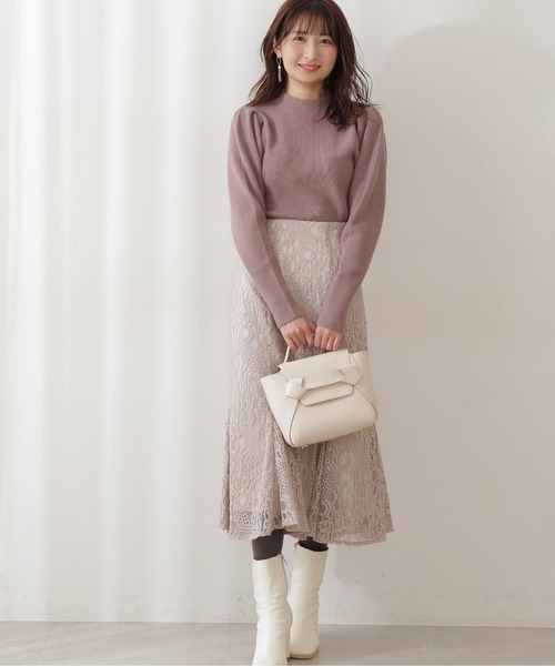 PROPORTION BODY DRESSING（プロポーションボディドレッシング）の「【美人百花11月号 掲載商品】ニットマーメイドフレアーセットアップ / 1211240003（ワンピース・レディース・パープル系その他/ベージュ/ダークベージュ・MEDIUM/SMALL/P/S）」の6枚目の写真