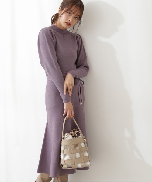 PROPORTION BODY DRESSING（プロポーションボディドレッシング）の「【美人百花11月号 掲載商品】ニットマーメイドフレアーセットアップ / 1211240003（ワンピース・レディース・パープル系その他/ベージュ/ダークベージュ・MEDIUM/SMALL/P/S）」の10枚目の写真