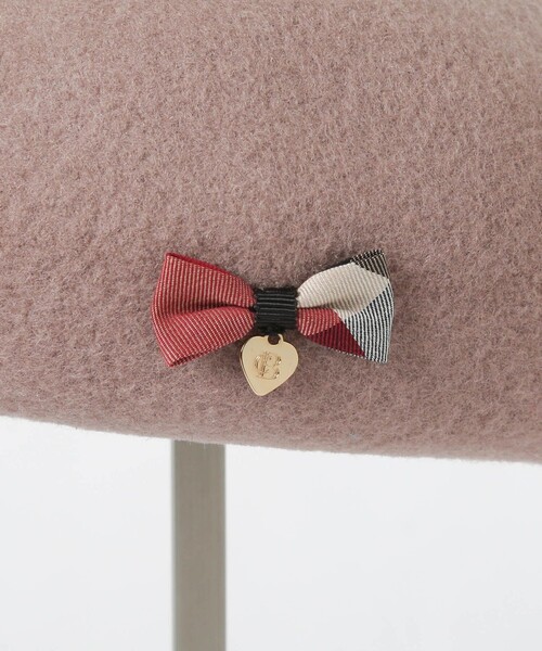 BLUE LABEL CRESTBRIDGE（ブルーレーベルクレストブリッジ）の「クレストブリッジチェックリボンウールベレー帽（ハンチング/ベレー帽・レディース・ブラック/ピンク/ベージュ系その他/ダークネイビー・FREE）」の16枚目の写真