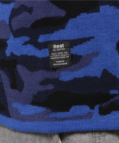 VENCEEXCHANGE(ヴァンスエクスチェンジ)の「カモフラジャガード Vネック(ニット/セーター・メンズ・ブルー/グリーン・LARGE/MEDIUM/SMALL)」の3枚目の写真