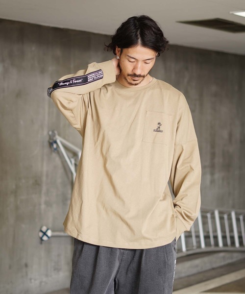 DC SHOES(ディーシーシューズ)の「21 BACK LINE LS/DCバックロゴテープ長袖ロンT(Tシャツ/カットソー・メンズ・ホワイト/ブラック/ベージュ/ベージュ系その他/ブラック系その他/ホワイト系その他・MEDIUM/LARGE/X-LARGE/XX-LARGE)」の5枚目の写真