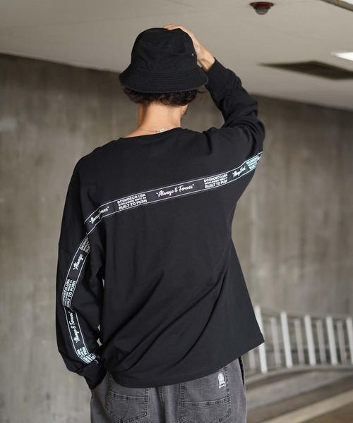 DC SHOES(ディーシーシューズ)の「21 BACK LINE LS/DCバックロゴテープ長袖ロンT(Tシャツ/カットソー・メンズ・ホワイト/ブラック/ベージュ/ベージュ系その他/ブラック系その他/ホワイト系その他・MEDIUM/LARGE/X-LARGE/XX-LARGE)」の3枚目の写真