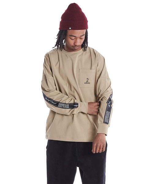 DC SHOES(ディーシーシューズ)の「21 BACK LINE LS/DCバックロゴテープ長袖ロンT(Tシャツ/カットソー・メンズ・ホワイト/ブラック/ベージュ/ベージュ系その他/ブラック系その他/ホワイト系その他・MEDIUM/LARGE/X-LARGE/XX-LARGE)」の7枚目の写真