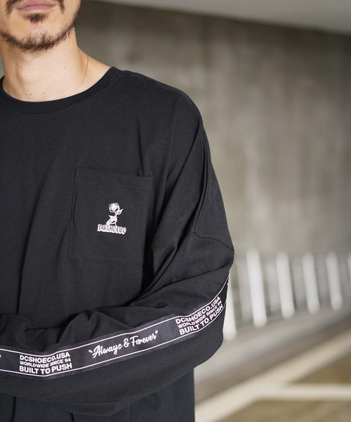 DC SHOES(ディーシーシューズ)の「21 BACK LINE LS/DCバックロゴテープ長袖ロンT(Tシャツ/カットソー・メンズ・ホワイト/ブラック/ベージュ/ベージュ系その他/ブラック系その他/ホワイト系その他・MEDIUM/LARGE/X-LARGE/XX-LARGE)」の22枚目の写真