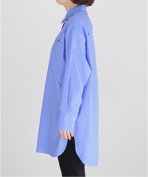 journal standard L'essage（ジャーナルスタンダードレサージュ）の「タイプライタービッグシャツ（シャツ/ブラウス・レディース・グリーン/サックスブルー/ホワイト・FREE）」の11枚目の写真