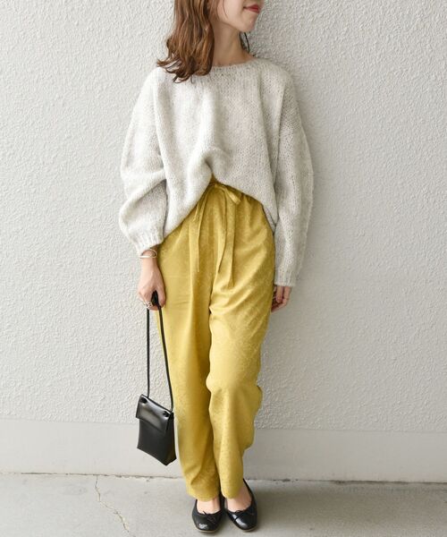 TRICOTS JEAN MARC(トリコットジーンマルク)の「【SHIPS any別注】TRICOTS JEAN MARC: クルーネック ニット プルオーバー(ニット/セーター・レディース・ライトブルー/クリーム/ナチュラル・ONE SIZE)」の16枚目の写真