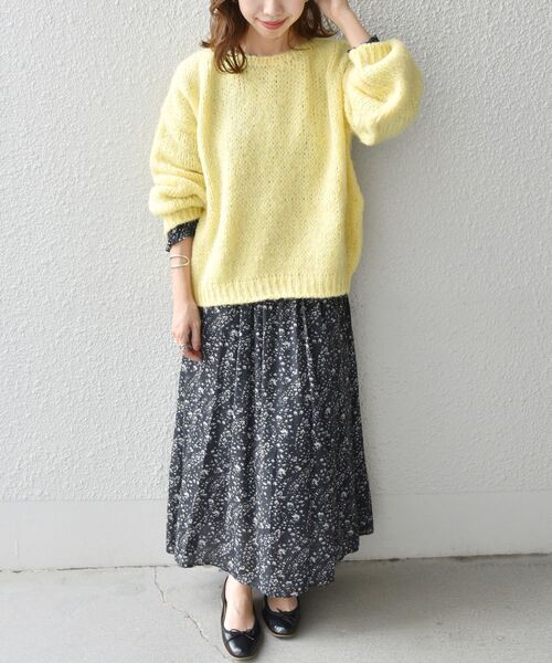TRICOTS JEAN MARC(トリコットジーンマルク)の「【SHIPS any別注】TRICOTS JEAN MARC: クルーネック ニット プルオーバー(ニット/セーター・レディース・ライトブルー/クリーム/ナチュラル・ONE SIZE)」の20枚目の写真