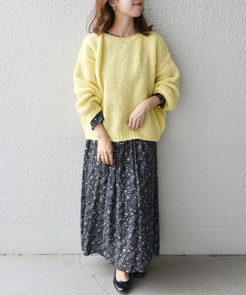TRICOTS JEAN MARC(トリコットジーンマルク)の「【SHIPS any別注】TRICOTS JEAN MARC: クルーネック ニット プルオーバー(ニット/セーター・レディース・ライトブルー/クリーム/ナチュラル・ONE SIZE)」の21枚目の写真