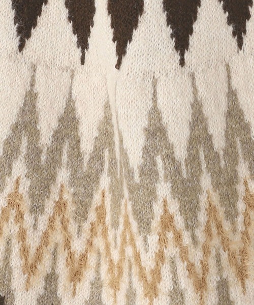 179/WG（イチナナキュウダブルジー）の「求心柄ニット（ニット/セーター・レディース・オフホワイト/グレー・FREE）」の5枚目の写真