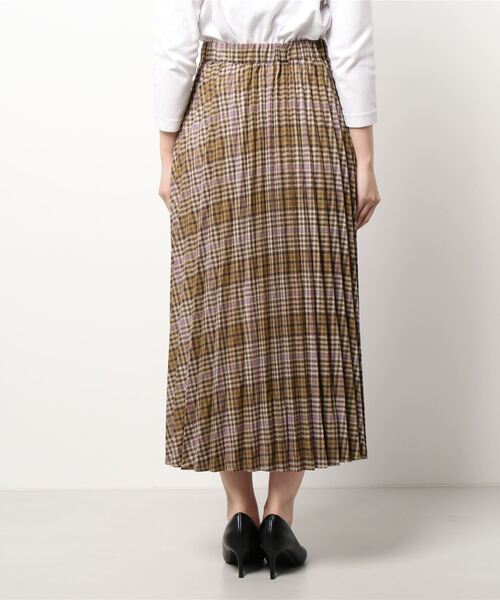 Lugnoncure（ルノンキュール）の「チェックアコーディオンプリーツスカート（スカート・レディース・チャコール/ベージュ/パープル・ﾌﾘ-）」の7枚目の写真