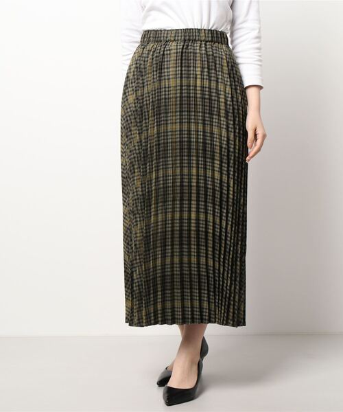 Lugnoncure（ルノンキュール）の「チェックアコーディオンプリーツスカート（スカート・レディース・チャコール/ベージュ/パープル・ﾌﾘ-）」の8枚目の写真