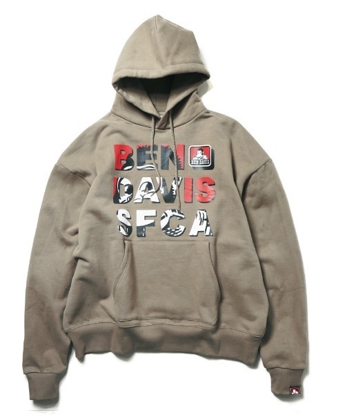 BEN DAVIS(ベンデイビス)の「《BEN DAVIS》PRINT PARKA(パーカー・メンズ・ブラック/ミント/パープル/ベージュ系・MEDIUM/LARGE/X-LARGE/SMALL)」の1枚目の写真