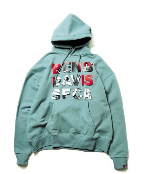BEN DAVIS(ベンデイビス)の「《BEN DAVIS》PRINT PARKA(パーカー・メンズ・ブラック/ミント/パープル/ベージュ系・MEDIUM/LARGE/X-LARGE/SMALL)」の4枚目の写真