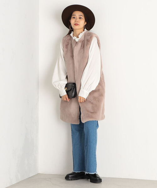 fredy repit(フレディレピ)の「【WEB限定】ボリュームスリーブフリルスタンドカラーシャツ(前後2WAY)(シャツ/ブラウス・レディース・ライトブルー/ブラック/オフホワイト・38)」の9枚目の写真