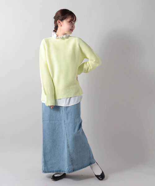 fredy repit(フレディレピ)の「【WEB限定】ボリュームスリーブフリルスタンドカラーシャツ(前後2WAY)(シャツ/ブラウス・レディース・ライトブルー/ブラック/オフホワイト・38)」の14枚目の写真