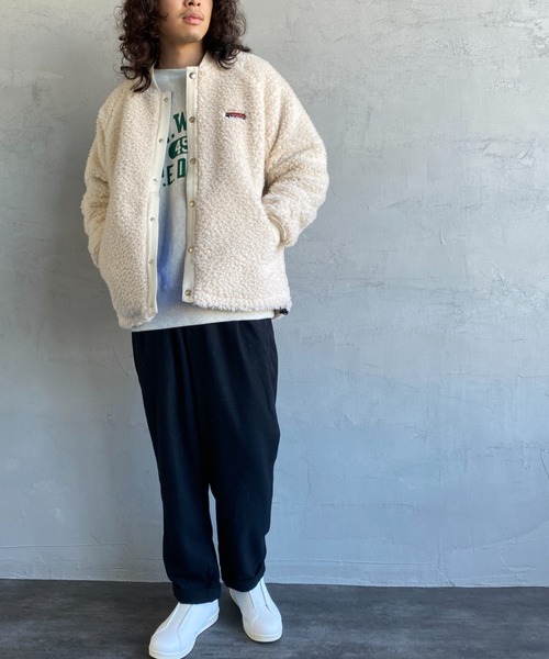 ジャケット・アウター hellow セール】[HELLO CALIF/ハローカリフ] ボアフリースボンバージャケット