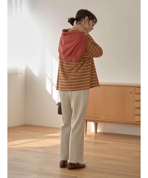 earth music&ecology(アースミュージックアンドエコロジー)の「ECORICHダブルボーダープルオーバー *(Tシャツ/カットソー・レディース・ブラック/オフホワイト/ピンク/グリーン/キャメル・FREE)」の21枚目の写真