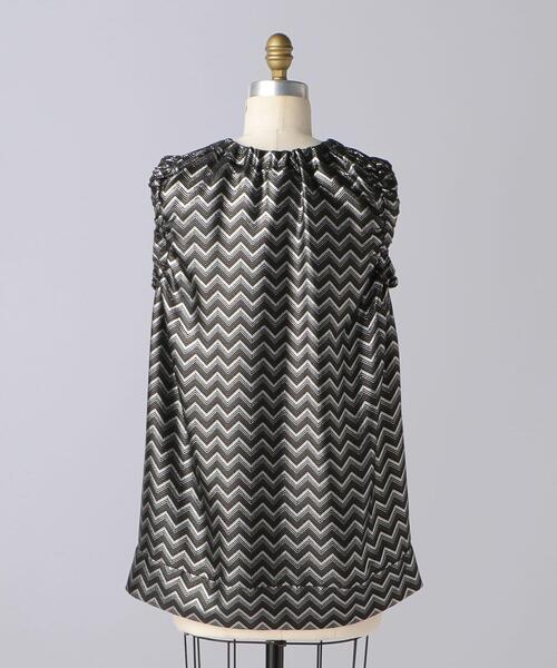 BLAMINK ブラミンク ノースリーブ サマー ブラウス 紺 ネイビー