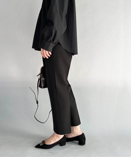 PICCIN（ピッチン）の「ストレッチテーパードパンツ(NANO TEX)（その他パンツ・レディース・チャコールグレー/ブラック・M）」の6枚目の写真