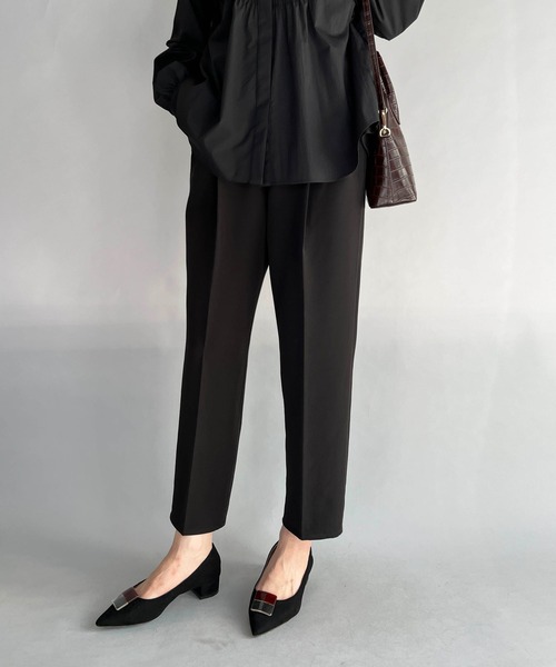 PICCIN（ピッチン）の「ストレッチテーパードパンツ(NANO TEX)（その他パンツ・レディース・チャコールグレー/ブラック・M）」の4枚目の写真