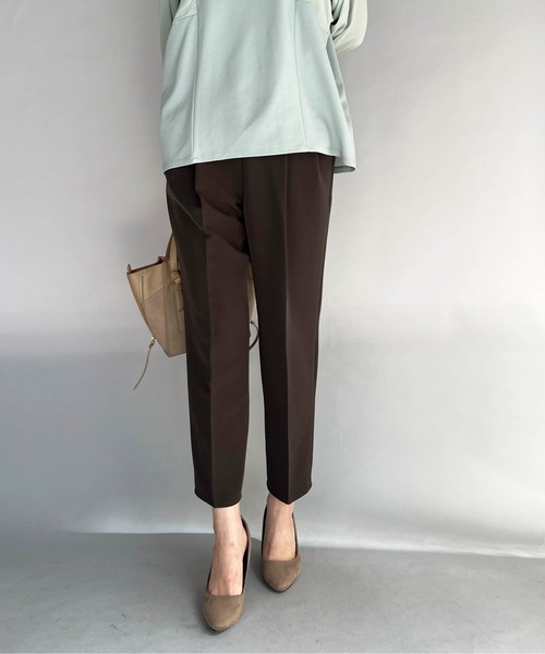 PICCIN（ピッチン）の「ストレッチテーパードパンツ(NANO TEX)（その他パンツ・レディース・チャコールグレー/ブラック・M）」の10枚目の写真