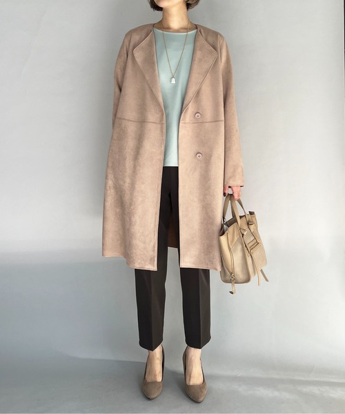 PICCIN（ピッチン）の「ストレッチテーパードパンツ(NANO TEX)（その他パンツ・レディース・チャコールグレー/ブラック・M）」の17枚目の写真
