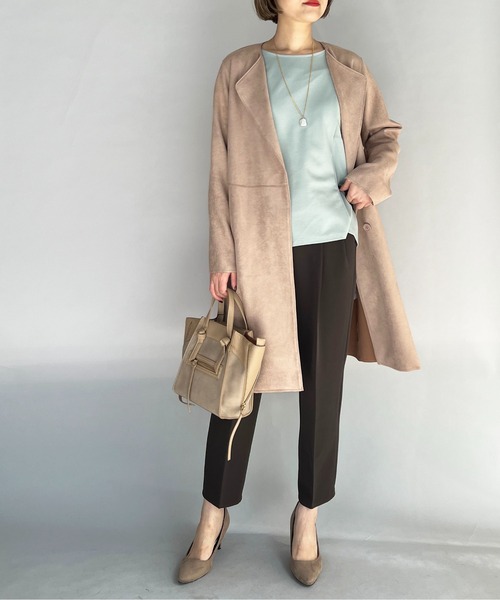PICCIN（ピッチン）の「ストレッチテーパードパンツ(NANO TEX)（その他パンツ・レディース・チャコールグレー/ブラック・M）」の18枚目の写真