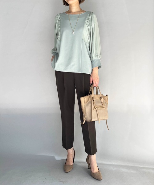 PICCIN（ピッチン）の「ストレッチテーパードパンツ(NANO TEX)（その他パンツ・レディース・チャコールグレー/ブラック・M）」の13枚目の写真