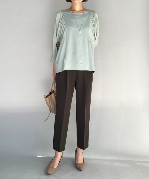PICCIN（ピッチン）の「ストレッチテーパードパンツ(NANO TEX)（その他パンツ・レディース・チャコールグレー/ブラック・M）」の16枚目の写真