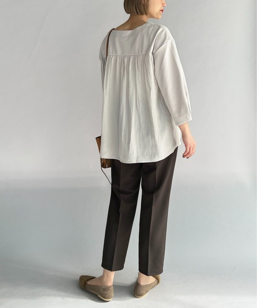 PICCIN（ピッチン）の「ストレッチテーパードパンツ(NANO TEX)（その他パンツ・レディース・チャコールグレー/ブラック・M）」の21枚目の写真