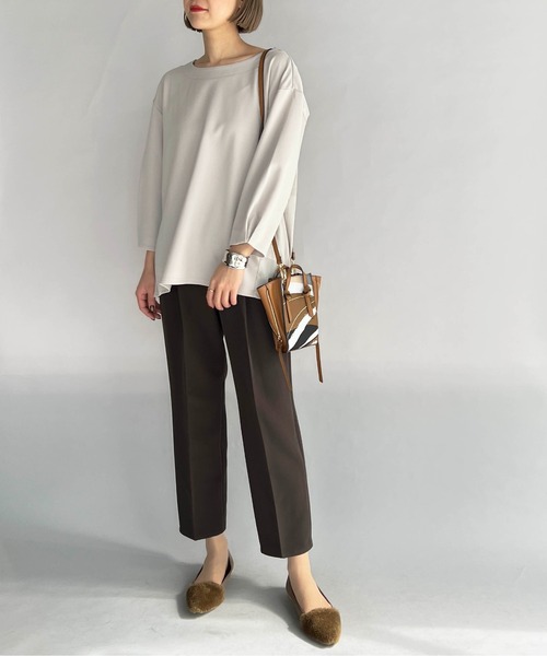 PICCIN（ピッチン）の「ストレッチテーパードパンツ(NANO TEX)（その他パンツ・レディース・チャコールグレー/ブラック・M）」の19枚目の写真