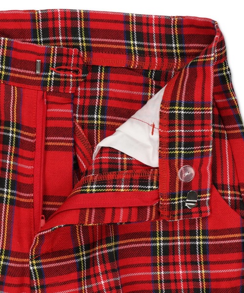 SPINNS(スピンズ)の「タータンチェックフレアパンツ(スラックス・レディース・ベージュ/ブラック系その他/レッド系その他・S/MEDIUM/ONESIZE)」の15枚目の写真