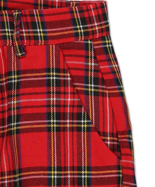 SPINNS(スピンズ)の「タータンチェックフレアパンツ(スラックス・レディース・ベージュ/ブラック系その他/レッド系その他・S/MEDIUM/ONESIZE)」の16枚目の写真