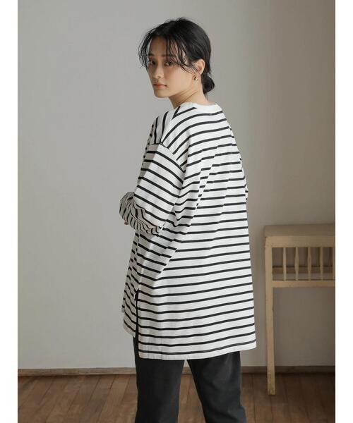AMERICAN HOLIC(アメリカンホリック)の「裾スリットカットチュニック(Tシャツ/カットソー・レディース・オフホワイト/その他7・M/L)」の8枚目の写真