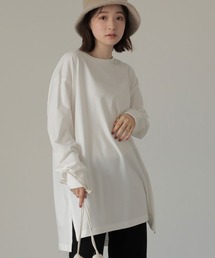 裾スリットカットチュニック