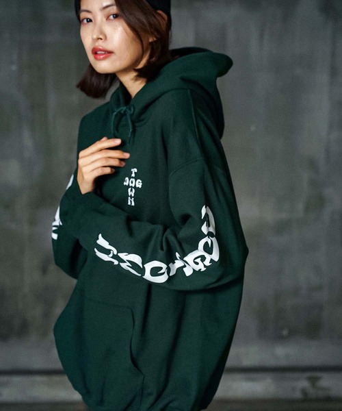 DOGTOWN（ドッグタウン）の「CROSS SLEEVE HOODIE SWEAT PARKA
