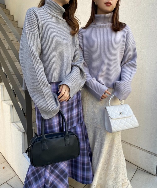 one after another NICE CLAUP（ワンアフターアナザーナイスクラップ）の「Sサイズあり　ハイウエストレディマーメイドスカート（スカート・レディース・杢グレー/モカ/ブルー系その他/ピンク系その他・SMALL/MEDIUM）」の14枚目の写真
