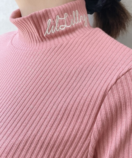 lilLilly(リルリリー)の「ラメリブニットトップス(ニット/セーター・レディース・ホワイト/ブラック/ベージュ/ピンク/ブルー・FREE)」の13枚目の写真