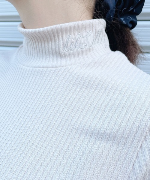 lilLilly(リルリリー)の「ラメリブニットトップス(ニット/セーター・レディース・ホワイト/ブラック/ベージュ/ピンク/ブルー・FREE)」の18枚目の写真