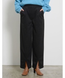 起毛ジャージーセンターシームスリットパンツ