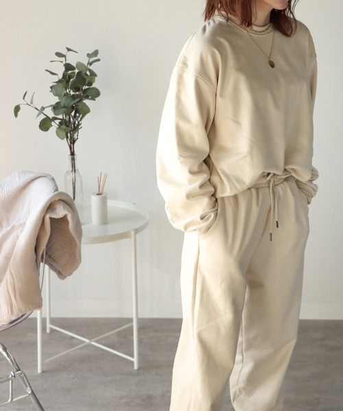 COURO（コウロ）の「裏シャギーフェイクスエードスウェットパンツ（スウェットパンツ・レディース・ライトグレー/ブラック/ベージュ/ブラウン/アイボリー・M/L）」の7枚目の写真