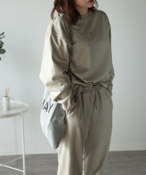 COURO（コウロ）の「裏シャギーフェイクスエードスウェットパンツ（スウェットパンツ・レディース・ライトグレー/ブラック/ベージュ/ブラウン/アイボリー・M/L）」の11枚目の写真