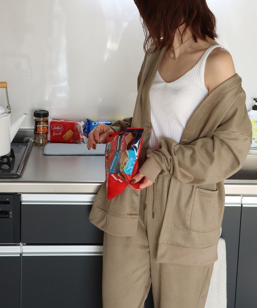 COURO（コウロ）の「裏シャギーフェイクスエードスウェットパンツ（スウェットパンツ・レディース・ライトグレー/ブラック/ベージュ/ブラウン/アイボリー・M/L）」の14枚目の写真