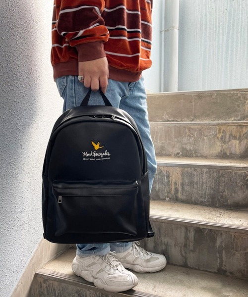 Mark Gonzales(マーク・ゴンザレス)の「MARK GONZALES/マークゴンザレス エコレザー ベーシックバックパック(バックパック/リュック・メンズ・ブラック・FREE)」の5枚目の写真